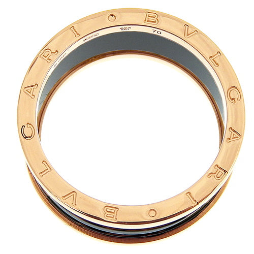 B-zero1 B-zero1 Ring, 18K Pink Gold, PG, Ceramic, Accessory, Jewelry, B-zero1, Size 28 (68)