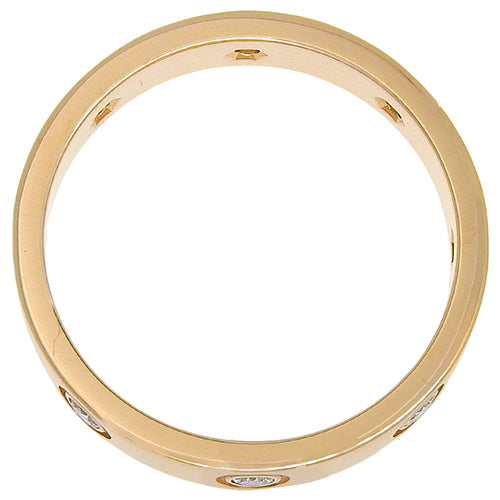 Love Collection Love Wedding Ring with Diamonds, B4050800 (current as of September 2024), 18K Pink Gold, PG, Accessory, Jewelry, Mini Love, 8 Diamonds, Size 11 (51)