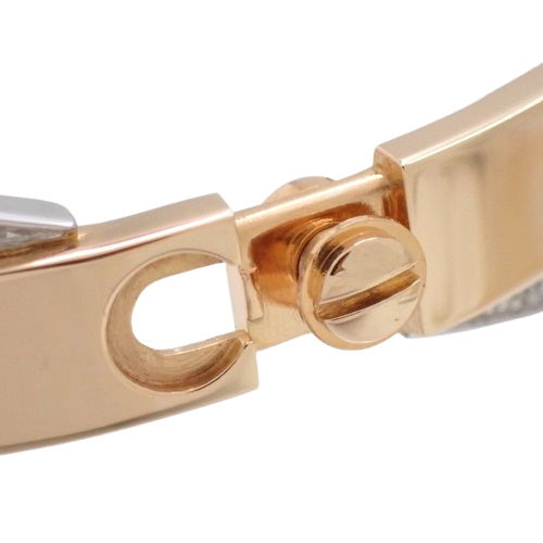 Love Bracelet, Diamond, Pink Gold (K18PG), White Gold (K18WG), Double Row, Pavé, 6 Diamonds