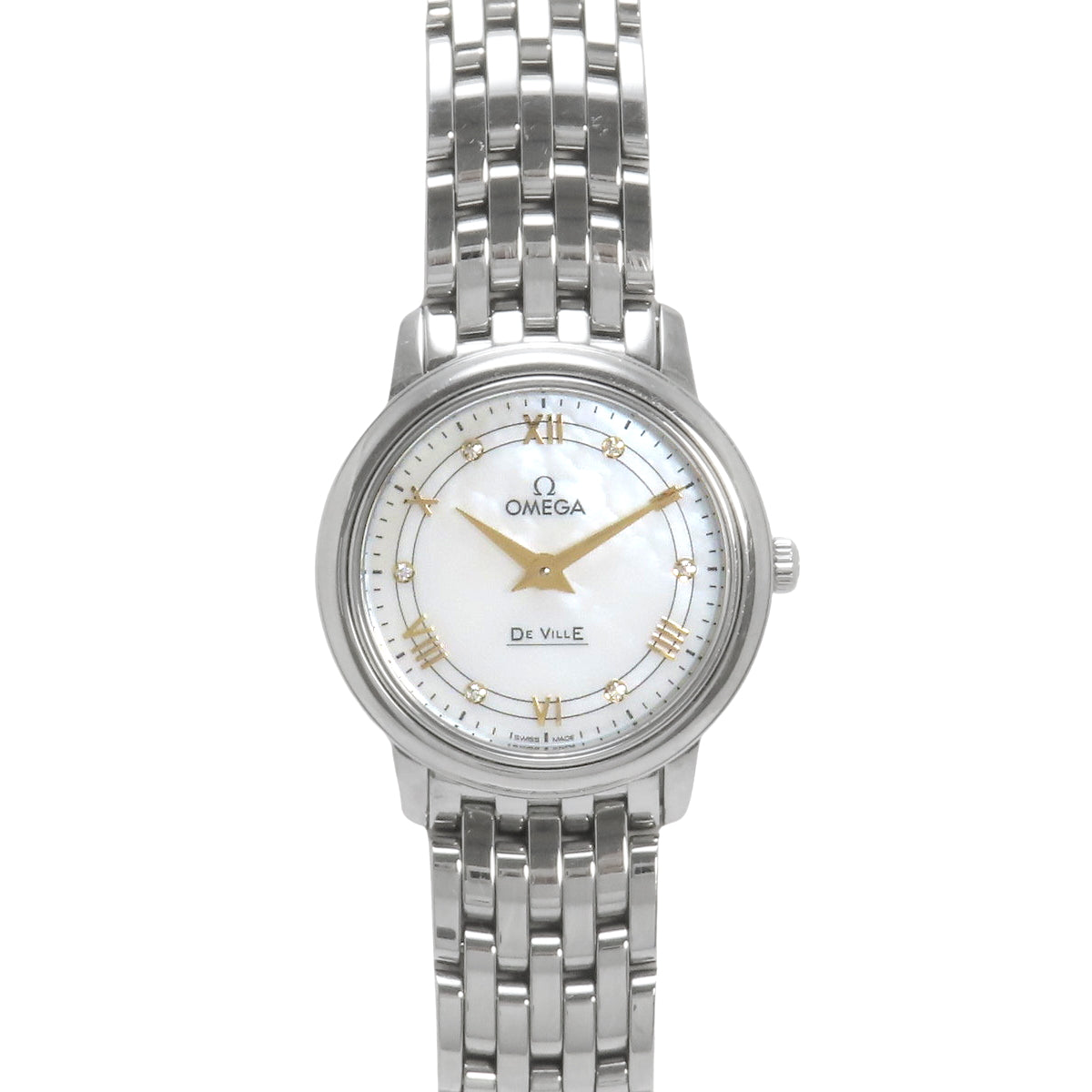 424.10.27.60.55.001 De Ville Prestige SS Stainless Steel Quartz White