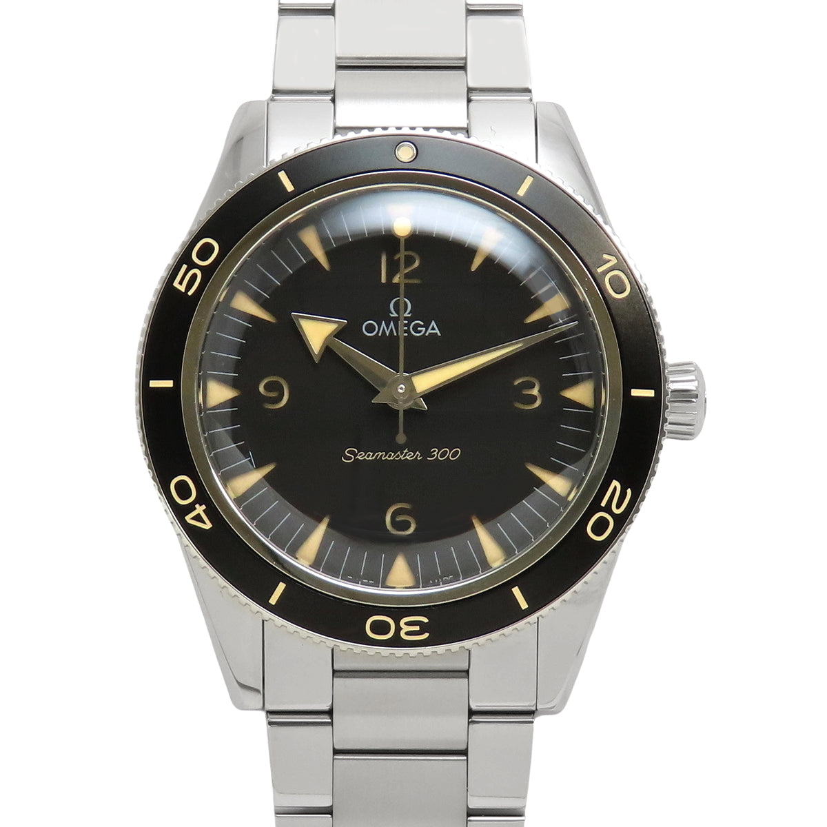[2022 Warranty] Seamaster 300 Co-Axial Master Chronometer 41 234.30.41.21.01.001 SS Stainless Steel Automatic Watch, Purchased in December 2022, Black and Silver