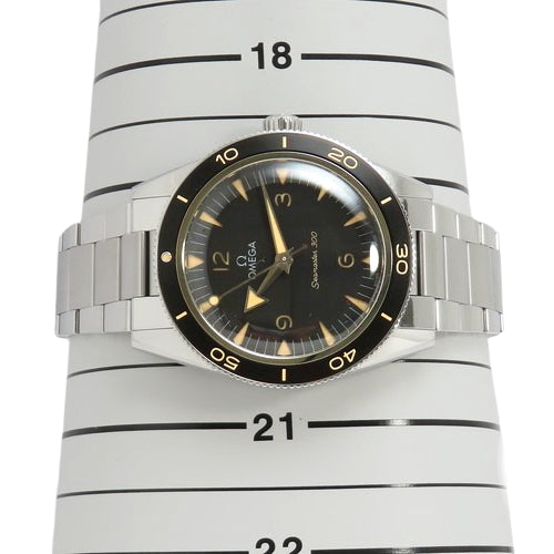 [2022 Warranty] Seamaster 300 Co-Axial Master Chronometer 41 234.30.41.21.01.001 SS Stainless Steel Automatic Watch, Purchased in December 2022, Black and Silver