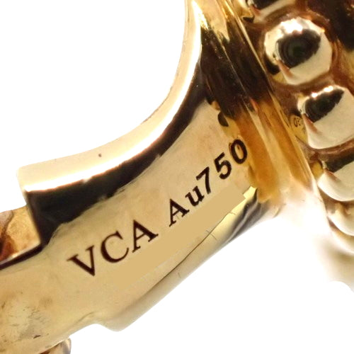 ヴィンテージ アルハンブラ イヤリング マザーオブパール イエローゴールド K18YG アクセサリー ジュエリー 花モチーフ フラワー クローバー