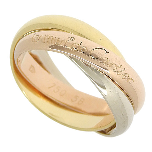 les must de Cartier トリニティ リング イエローゴールド K18YG ピンクゴールド K18PG K18 ホワイトゴールド WG アクセサリー ジュエリー 3連 三連