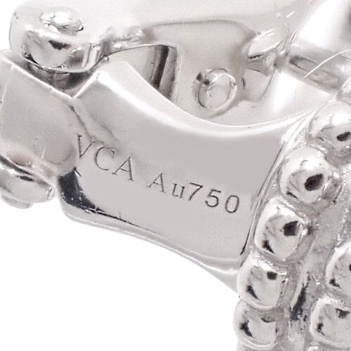 ヴィンテージ アルハンブラ イヤリング マザーオブパール ホワイトゴールド K18WG アクセサリー ジュエリー クローバー