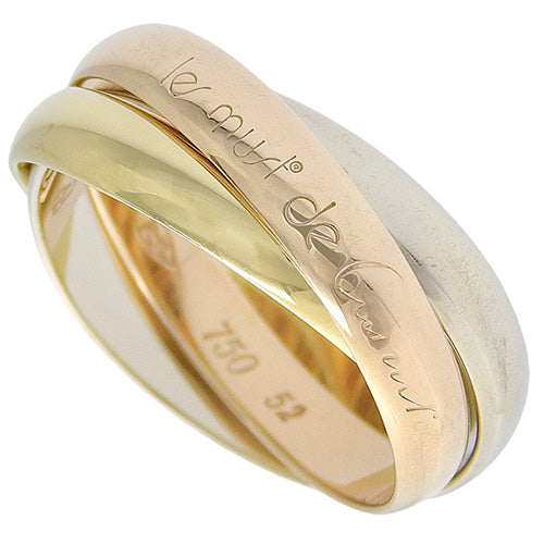 les must de Cartier トリニティ リング イエローゴールド K18YG ピンクゴールド K18PG K18 ホワイトゴールド WG アクセサリー ジュエリー 3連 三連