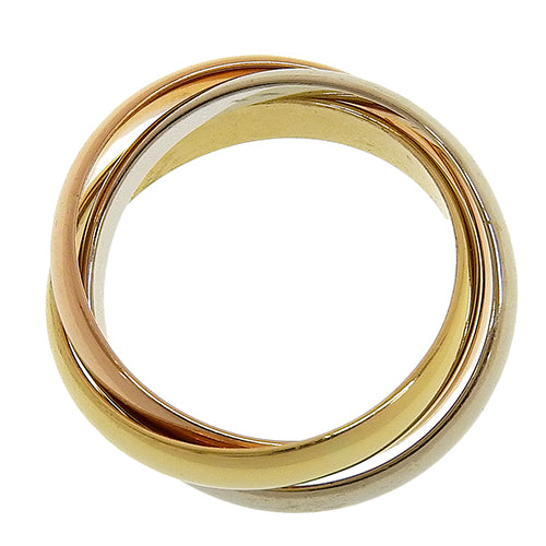 les must de Cartier トリニティ リング イエローゴールド K18YG ホワイトゴールド K18WG K18 ピンクゴールド PG アクセサリー ジュエリー 3連 三連