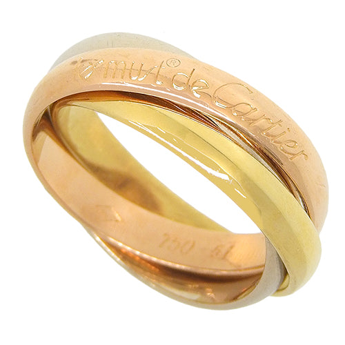 les must de Cartier トリニティ リング イエローゴールド K18YG ホワイトゴールド K18WG K18 ピンクゴールド PG アクセサリー ジュエリー 3連 三連