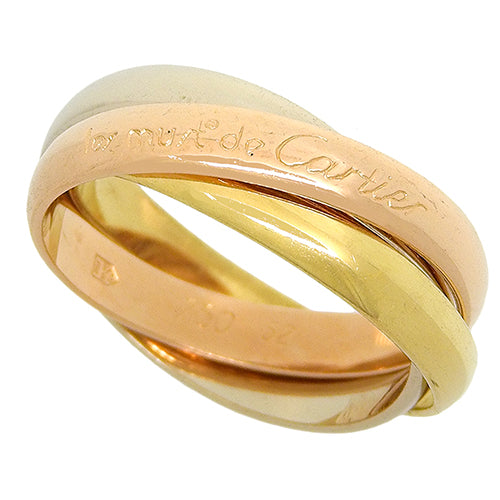 les must de Cartier トリニティ リング イエローゴールド K18YG ホワイトゴールド K18WG K18 ピンクゴールド PG アクセサリー ジュエリー 3連 三連