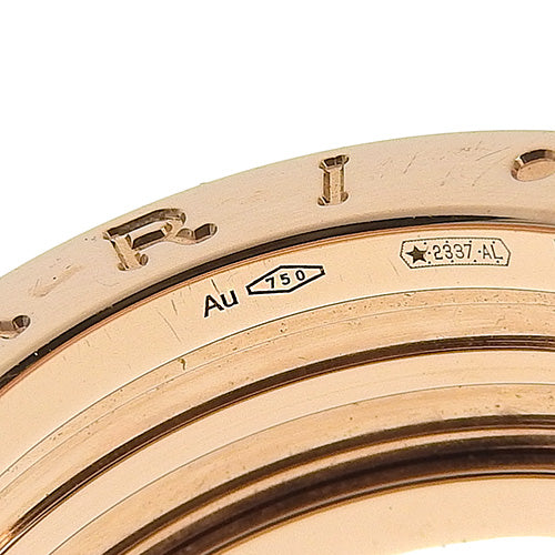 B-zero1 Rock 2-Band Ring 358015 (current as of October 2024) K18 Pink Gold with PG and Black Ceramic, Accessory, Jewelry, B-zero1, Size 12 (52)