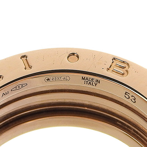B-zero1 Rock 2-Band Ring 358015 (current as of October 2024) K18 Pink Gold with PG and Black Ceramic, Accessory, Jewelry, B-zero1, Size 12 (52)