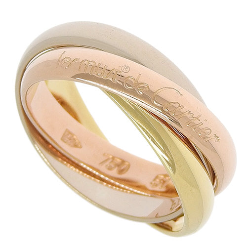 les must de Cartier トリニティ リング イエローゴールド K18YG ピンクゴールド K18PG K18 ホワイトゴールド WG アクセサリー ジュエリー 3連 三連
