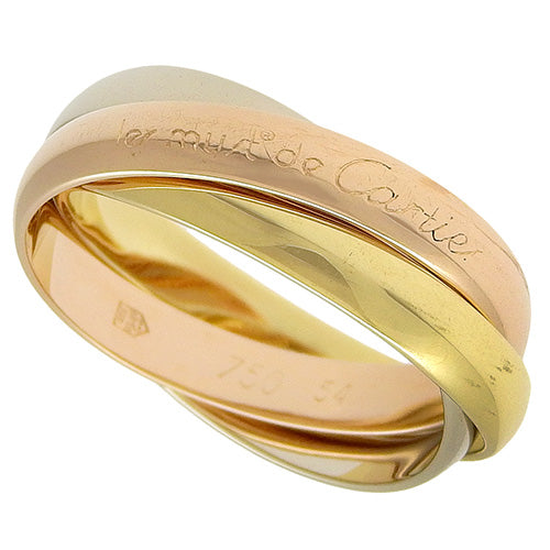 les must de Cartier トリニティ リング イエローゴールド K18YG ピンクゴールド K18PG K18 ホワイトゴールド WG アクセサリー ジュエリー 3連 三連