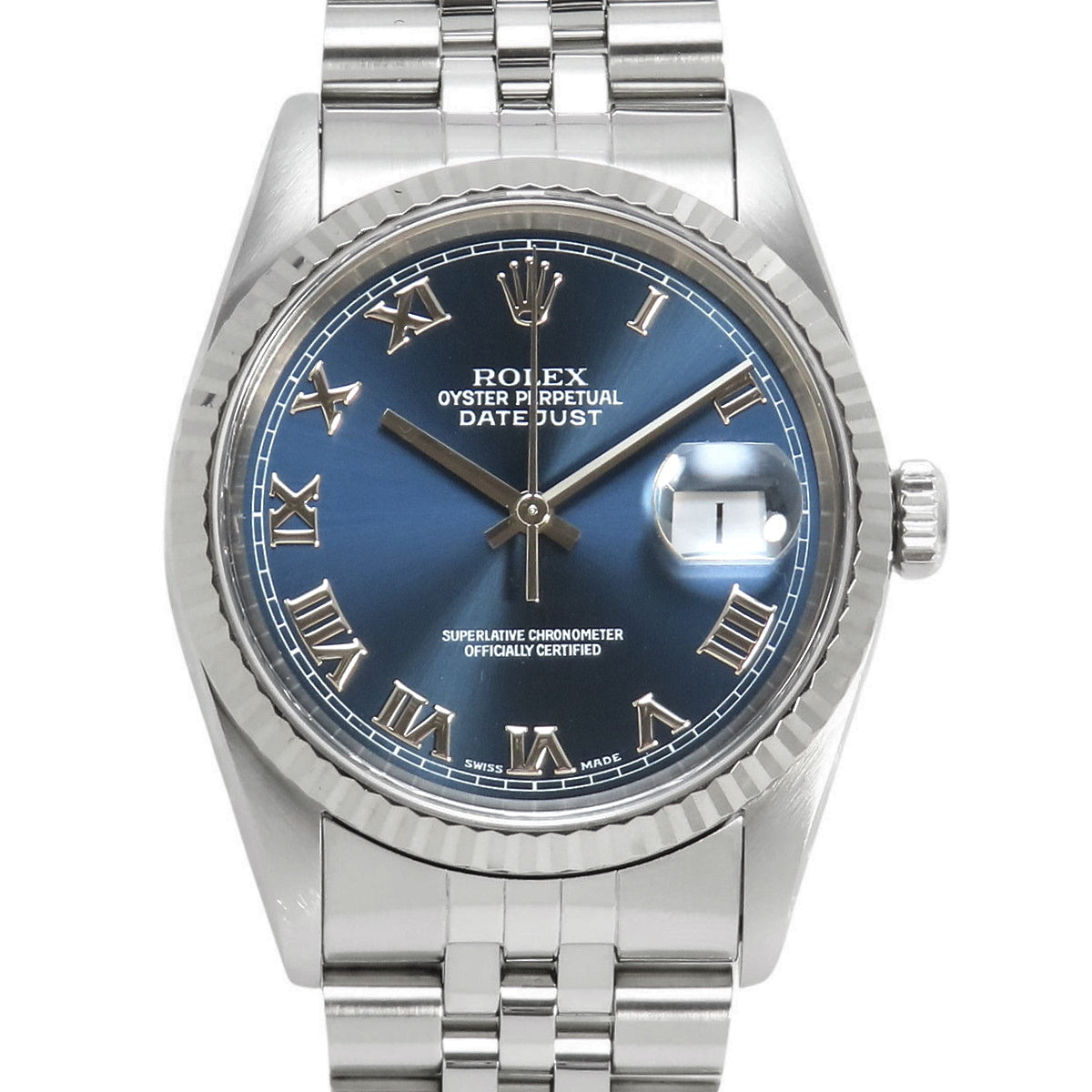 [Warranty included] 16234 Datejust Stainless Steel SS U-Serial (1997) Automatic Winding Jubilee Bracelet Blue Silver Purchased in May 1999