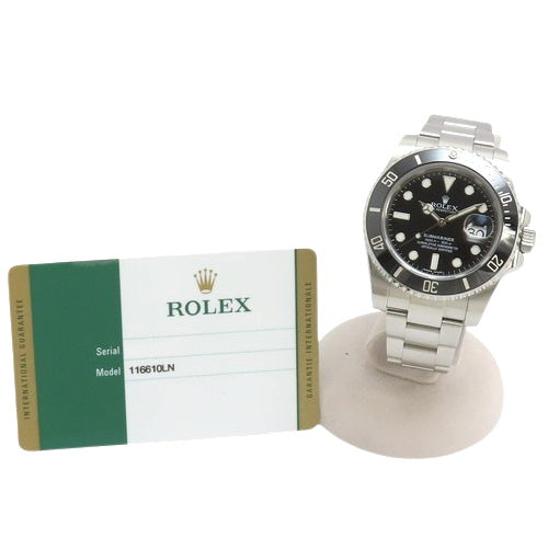 [Warranty included] 116610LN Submariner Date Stainless Steel SS Random Number Automatic Watch Purchased June 2015 Black Silver