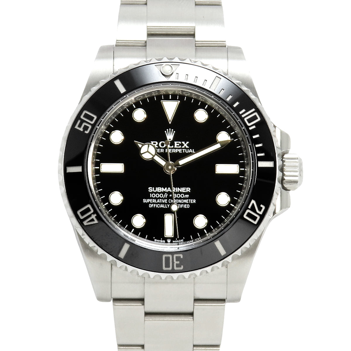 [2021 Warranty] 124060 Submariner Stainless Steel SS Random Number Automatic Watch Purchased June 2021 Black Silver