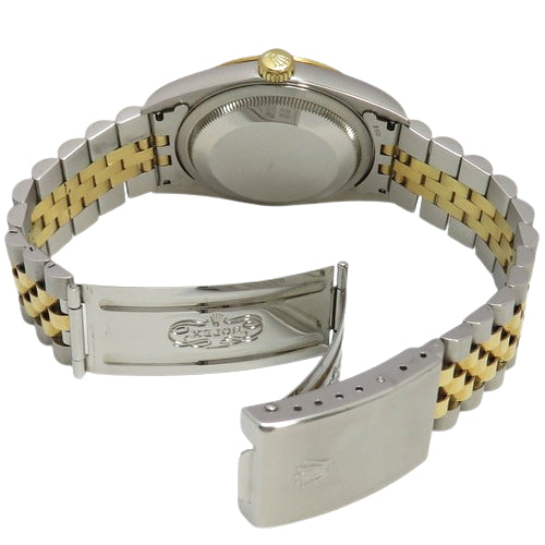 [Warranty included] Datejust 16233G, 18K Yellow Gold, YG, P serial number (2000), Automatic, Computerized, 10 Diamonds, Purchased in August 2000, Silver, Gold