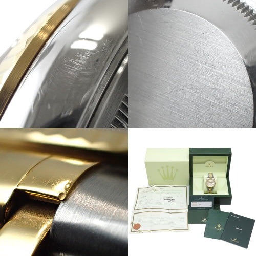 [Warranty included] Datejust 16233G, 18K Yellow Gold, YG, P serial number (2000), Automatic, Computerized, 10 Diamonds, Purchased in August 2000, Silver, Gold