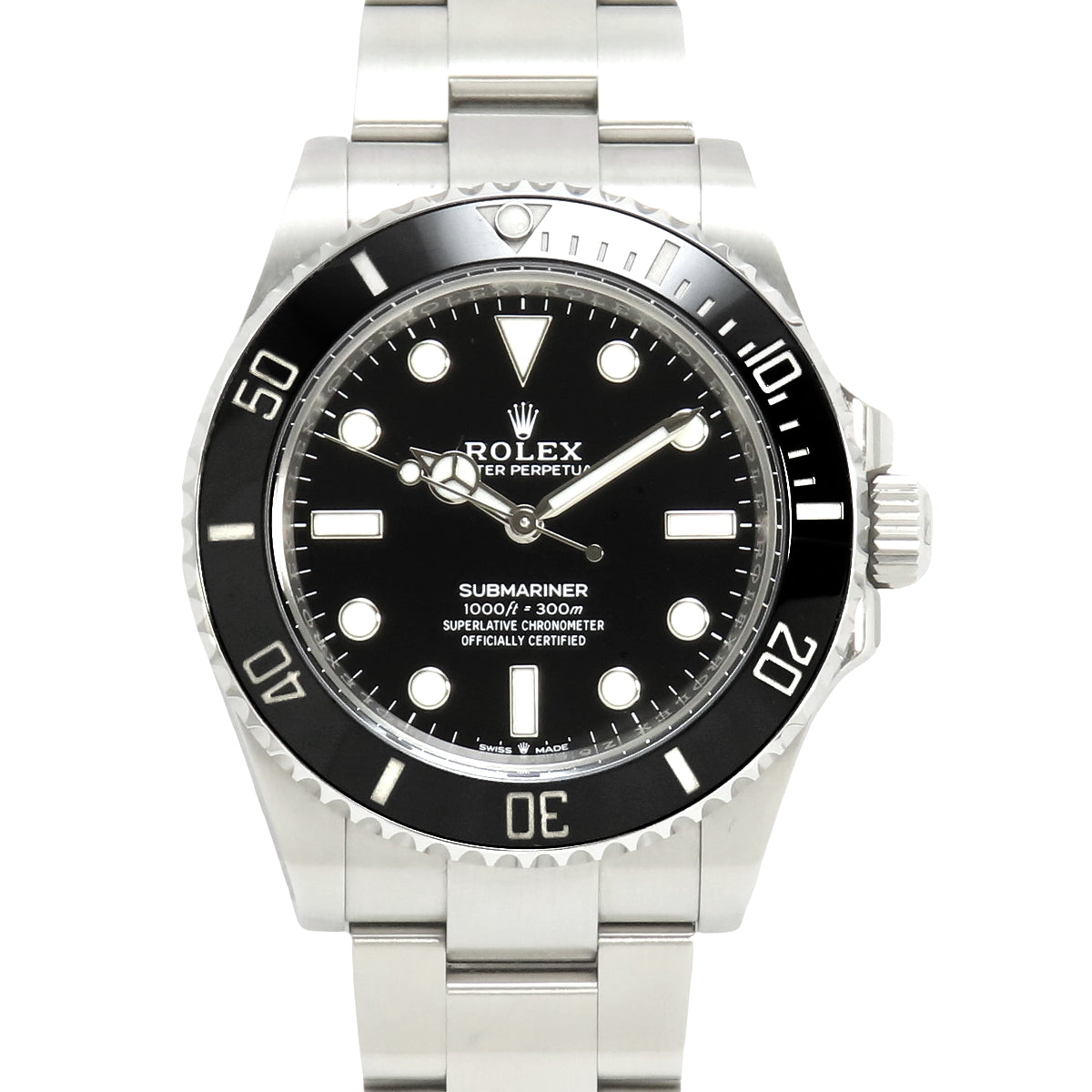 [2021 Warranty] 124060 Submariner Stainless Steel SS Random Number Automatic Watch Purchased in December 2021 Black Silver
