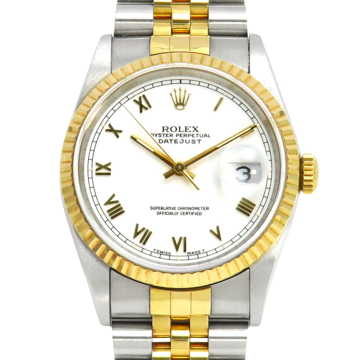 [Warranty included] 16233 Datejust YG/SS W serial (1994-1995) Automatic, Purchased in August 1995, White Gold