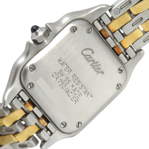 Panthere SM Yellow Gold YG/Stainless Steel SS Quartz 2-Row Ivory Silver