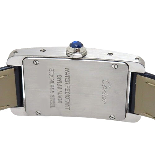 Tank American SM WSTA0043 SS/Leather Quartz Silver Black