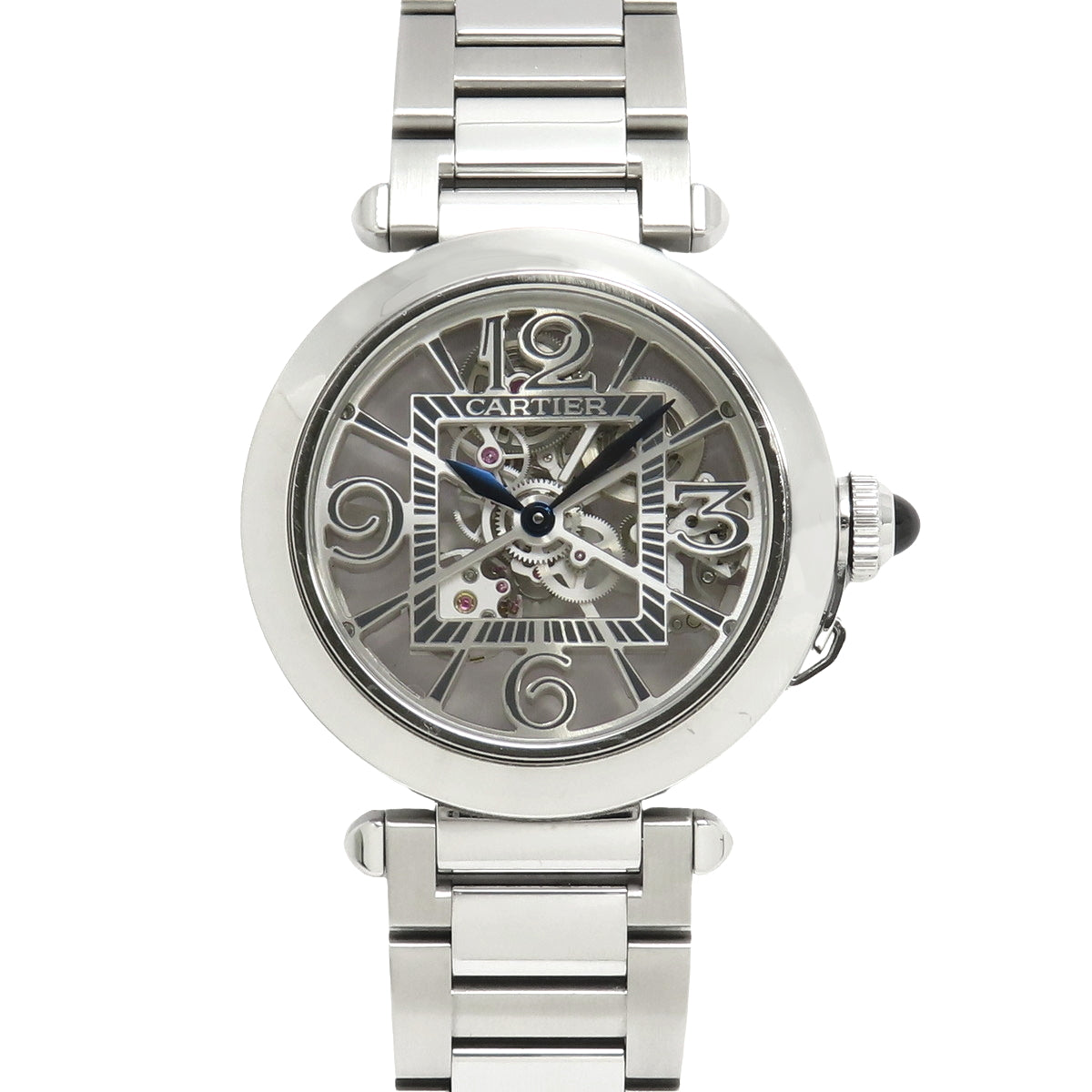 [2022 Warranty] Pasha de WHPA0007 Stainless Steel Automatic Watch, Purchased in May 2022, Clear Silver