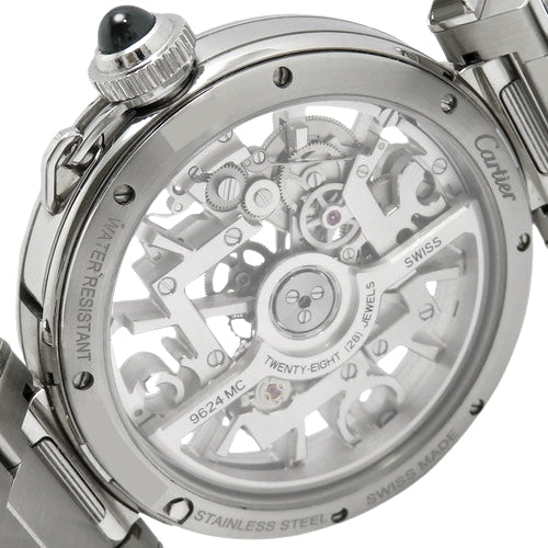 [2022 Warranty] Pasha de WHPA0007 Stainless Steel Automatic Watch, Purchased in May 2022, Clear Silver