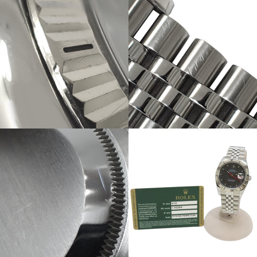 [Warranty included] 116264 Turn-O-Graph, 18K White Gold, WG Z-series (2006), Automatic, Juvre Bracelet, Purchased August 2010, Black and Silver