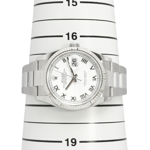 [2022 Warranty] Datejust 126234, 18K White Gold, WG, Random Number, Automatic, Oyster Bracelet, Purchased December 2022, White, Silver