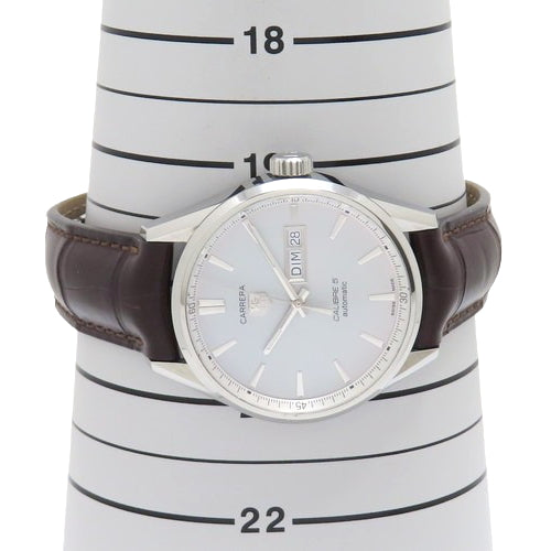 Carrera Caliber 5 WAR201B-1 SS 不锈钢/皮革鳄鱼纹自动上链白棕色