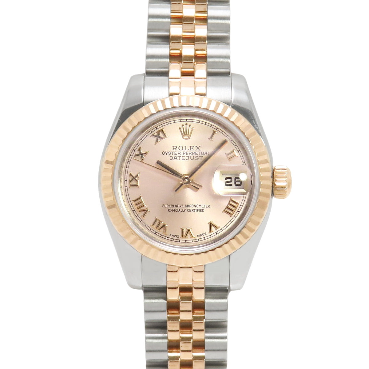 [Warranty included] 179171 Datejust 26 RG/SS Everose Gold/Stainless Steel M Serial (2007-2008) Automatic Movement Purchased October 2008 Pink Silver