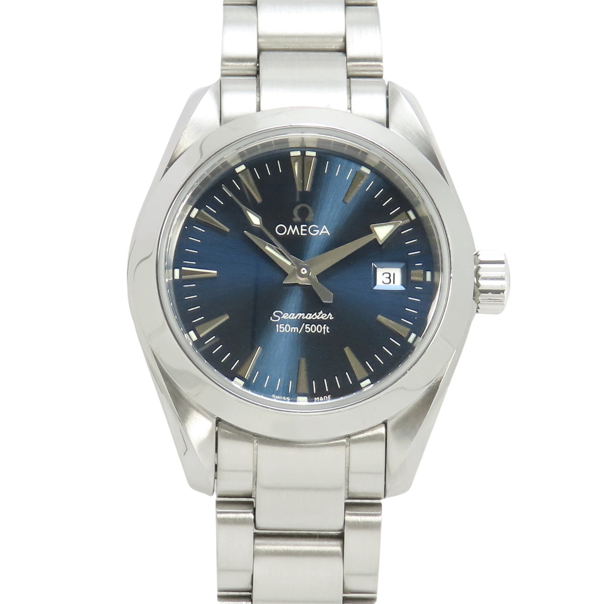 [Warranty included] Seamaster Aqua Terra 150 2577.80 SS Stainless Steel Quartz Movement Purchased in April 2012 Blue Silver