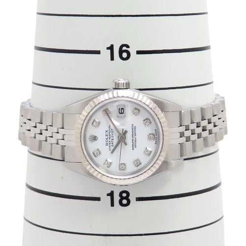 [Warranty included] 79174G Datejust White Gold/Stainless Steel F Series (2003-2004) Automatic 10PD, Purchased June 2004, White and Silver