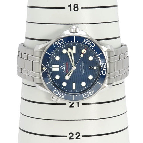 [2023 Warranty] Seamaster Diver 300M 210.30.42.20.03.001 Stainless Steel Automatic Watch, Purchased July 2023, Blue and Silver