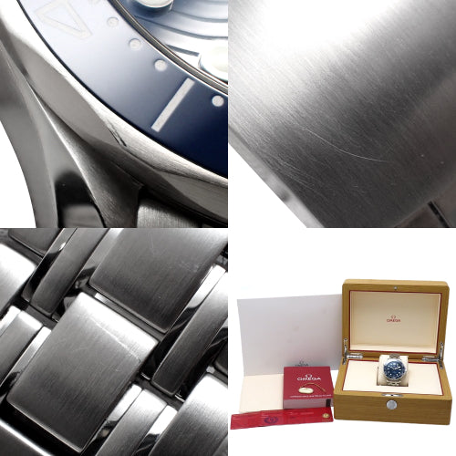 [2023 Warranty] Seamaster Diver 300M 210.30.42.20.03.001 Stainless Steel Automatic Watch, Purchased July 2023, Blue and Silver