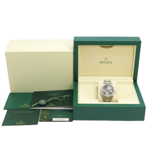 [2024 Warranty] 126200 Datejust 36 Stainless Steel Automatic with Random Number, Slate Roman Oyster Bracelet, Gray and Silver, Purchased in May 2024