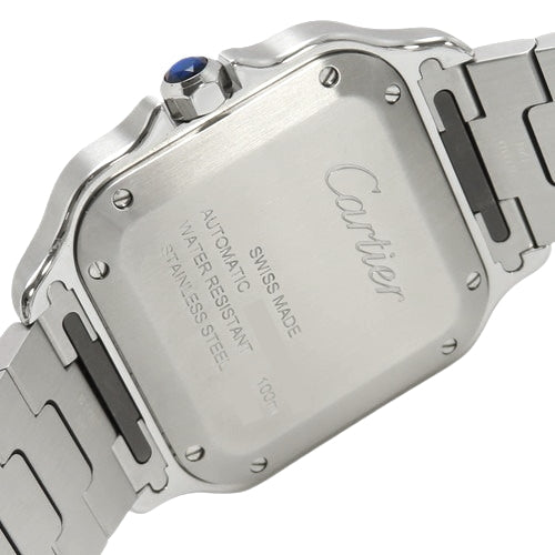 Santos de Cartier MM WSSA0063 (current as of October 2024) Stainless Steel Automatic Watch, Purchased November 2023, Blue, with 2023 Warranty