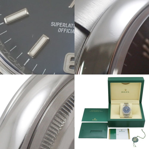 [Warranty included] 116000 Oyster Perpetual Stainless Steel Automatic Watch, Random Number, Purchased December 2018, Blue, Silver
