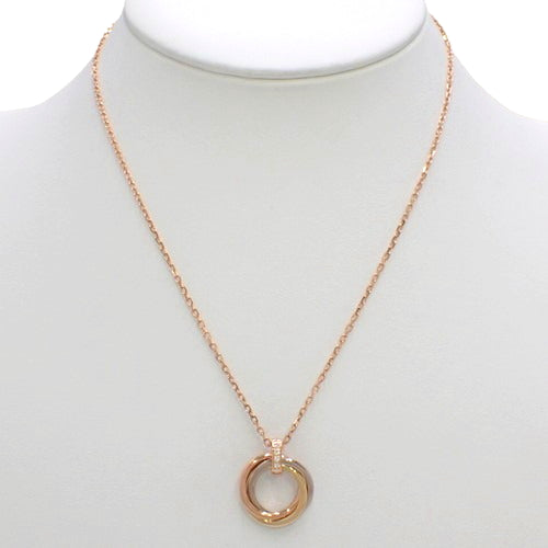 Trinity Necklace, Diamond, Pink Gold (K18PG), Yellow Gold (K18YG), White Gold (K18WG), Accessory, Jewelry, 5 Diamonds (5PD)