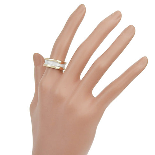 B-zero1 Ring 347021, 18K Pink Gold with PG and White Ceramic, Size 11.5 (51.5), with 2023 Warranty.