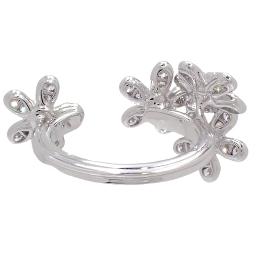 Socrates Entree Les Doors Ring with Diamonds in 18K White Gold and White Gold