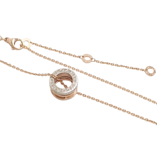 B-zero1 B.zero1 Necklace with Diamonds, 355062, in 18K Pink Gold, PG, and 18K White Gold (WG). Accessory. Jewelry. B-zero1 Pavé. [Warranty Included]