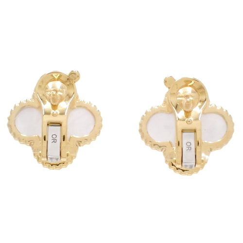 ヴィンテージ アルハンブラ イヤリング マザー オブ パール イエローゴールド K18YG アクセサリー ジュエリー