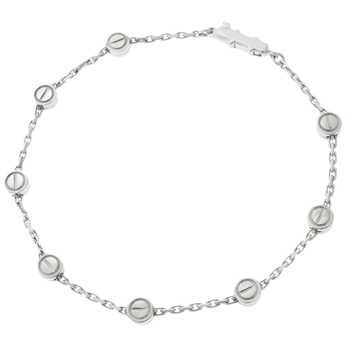 LOVE バスティーユ ブレスレット ホワイトゴールド K18WG アクセサリー ジュエリー