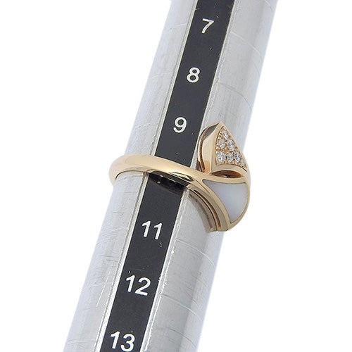 Diva Dream Diamond/Mother-of-Pearl Ring (353806) with 2024 Warranty (Current as of February 2025) in 18K Pink Gold with Mother-of-Pearl Diamond Pavé, 7PD, Size 10 (50)