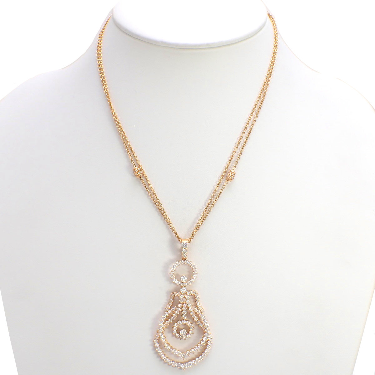 Leo Pizzo Swing 钻石项链 4.65/0.22 玫瑰金 K18PG