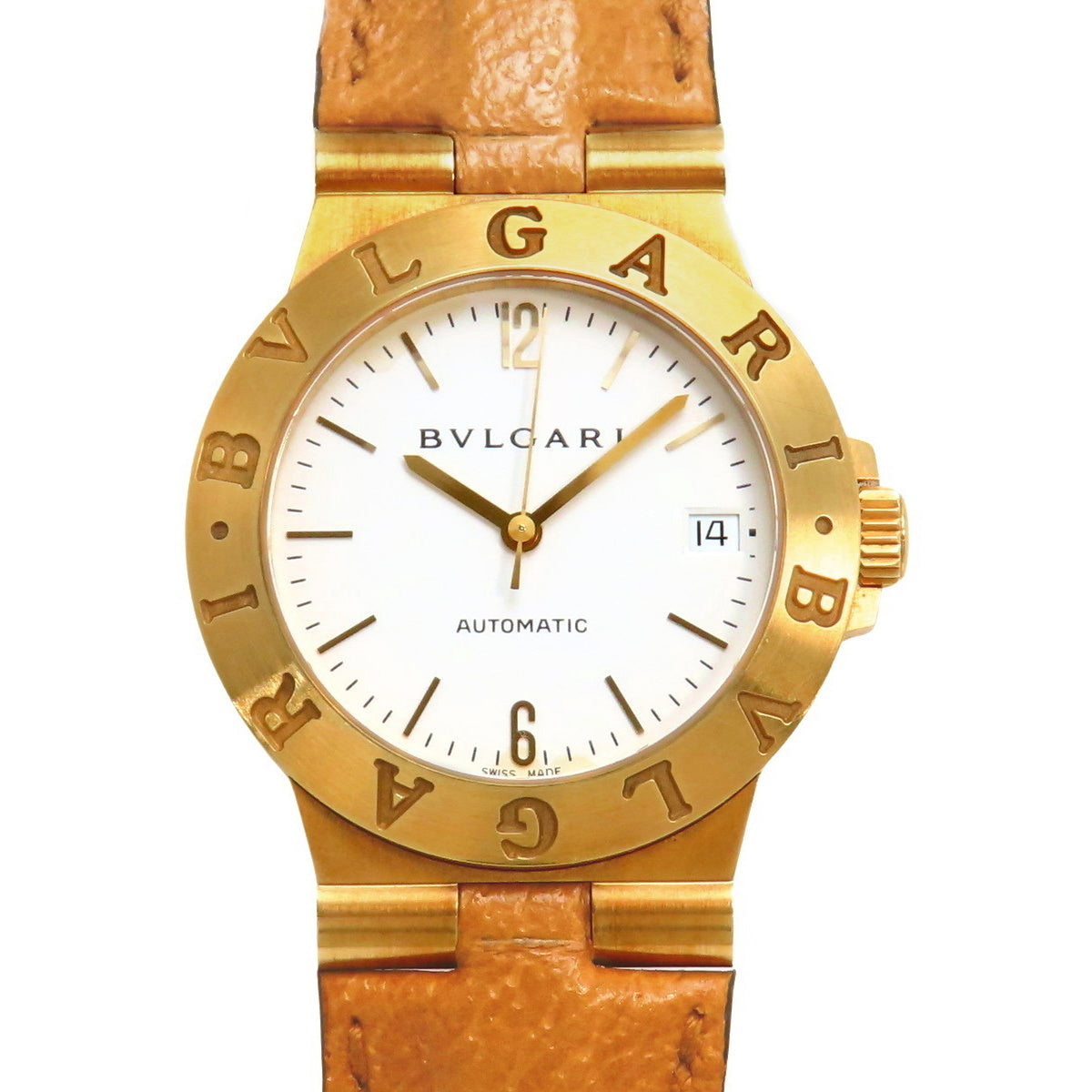 Diagono Sport LCV35S YG/Leather Automatic White Brown