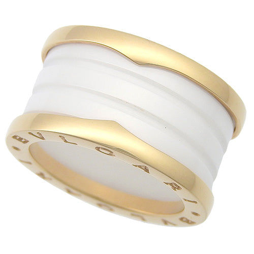 B-zero1 B-zero1 Ring 346518 K18 Pink Gold PG White Ceramic B-zero1 Size 12 (52)