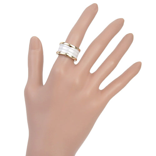 B-zero1 B-zero1 Ring 346518 K18 Pink Gold PG White Ceramic B-zero1 Size 12 (52)